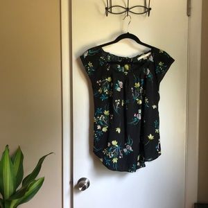 Floral Blouse with Back Tie